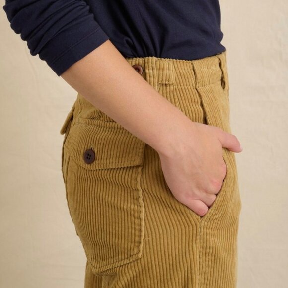 Alex Mill Neil Straight Leg Corduroy Pant Dark Khaki Sz 8 - Picture 3 of 5